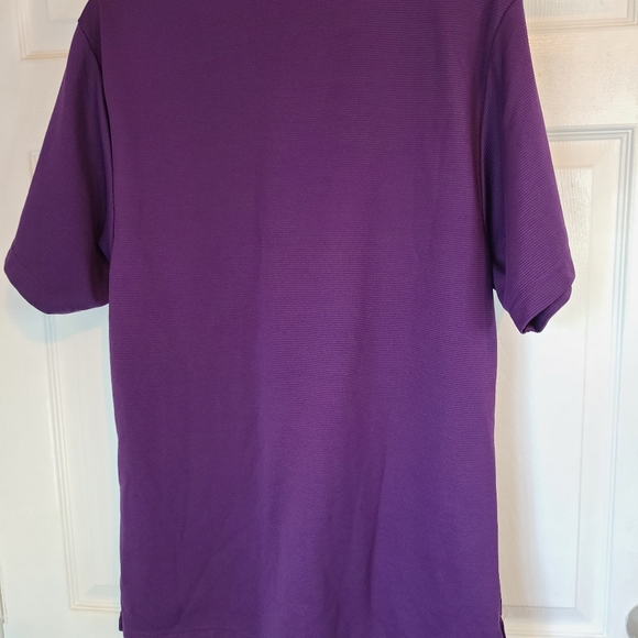 (1420) Clemson Tiger's Short Sleeve  3 Button Polo Shirt, Size: 2XL, Purple - Picture 9 of 10